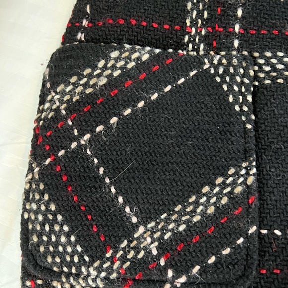 Loft plaid mini with front side slit. Sz16 - Picture 4 of 5